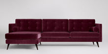 Ladda bilden till Galleri-vy  Herald 3-sits soffa med vänsterdivan Väv Ljusgrå