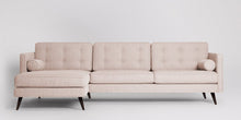 Ladda bilden till Galleri-vy  Herald 3-sits soffa med vänsterdivan Sammet Metropolitan Djup Blå
