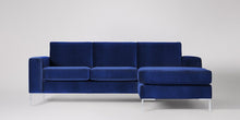 Ladda bilden till Galleri-vy  Singer 3-sits soffa med högerdivan Sammet Nouveau Oliv Grön