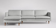 Ladda bilden till Galleri-vy  Astor 3-sits soffa med vänsterdivan Sammet Metropolitan Maroon