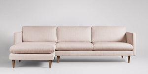 Astor 3-sits soffa med vänsterdivan Sammet Metropolitan Djup Blå