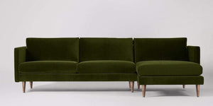 Astor 3-sits soffa med högerdivan Väv Steel Blue