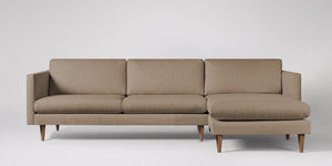 Astor 3-sits soffa med högerdivan Sammet Nouveau Grön Oliv