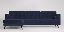 Ladda bilden till Galleri-vy  Herald 3-sits soffa med vänsterdivan Sammet Nouveau Klassisk Grön