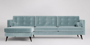 Herald 3-sits soffa med vänsterdivan Väv Mörkgrå