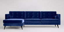 Ladda bilden till Galleri-vy  Herald 3-sits soffa med vänsterdivan Sammet Nouveau Oliv Grön