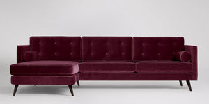 Herald 3-sits soffa med vänsterdivan Väv Ljusgrå