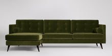 Ladda bilden till Galleri-vy  Herald 3-sits soffa med vänsterdivan Väv Azure