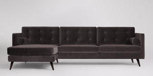 Herald 3-sits soffa med vänsterdivan Väv Steel Blue
