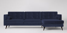 Ladda bilden till Galleri-vy  Herald 3-sits soffa med högerdivan Sammet Nouveau Himmelsk Blå