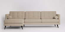 Ladda bilden till Galleri-vy  Herald 3-sits soffa med vänsterdivan Sammet Nouveau Ljusrosa