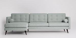 Herald 3-sits soffa med vänsterdivan Väv Blush