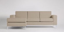 Ladda bilden till Galleri-vy  Singer 3-sits soffa med vänsterdivan Sammet Nouveau Coffee