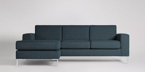 Singer 3-sits soffa med vänsterdivan Sammet Nouveau Oliv Grön