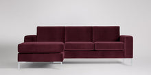 Ladda bilden till Galleri-vy  Singer 3-sits soffa med vänsterdivan Sammet Nouveau Ljusrosa