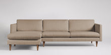 Ladda bilden till Galleri-vy  Astor 3-sits soffa med vänsterdivan Sammet Nouveau Ljusrosa