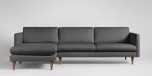Ladda bilden till Galleri-vy  Astor 3-sits soffa med vänsterdivan Sammet Nouveau Himmelsk Blå