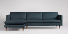 Ladda bilden till Galleri-vy  Astor 3-sits soffa med vänsterdivan Sammet Nouveau Coffee