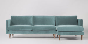 Astor 3-sits soffa med högerdivan Väv Azure