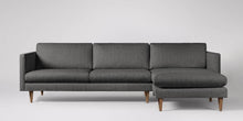 Ladda bilden till Galleri-vy  Astor 3-sits soffa med högerdivan Sammet Nouveau Mörkblå