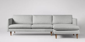 Astor 3-sits soffa med högerdivan Sammet Metropolitan Djup Blå