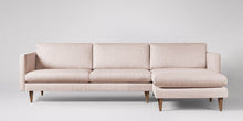 Ladda bilden till Galleri-vy  Astor 3-sits soffa med högerdivan Sammet Nouveau Coffee